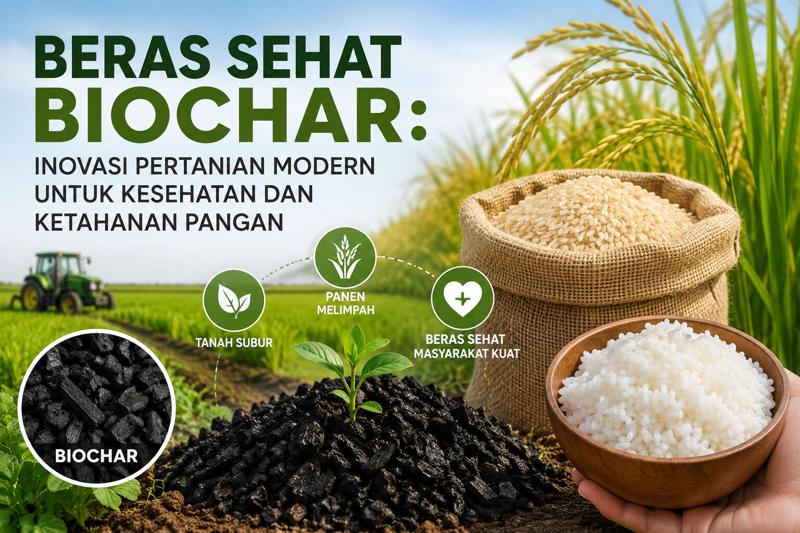 Beras Sehat Biochar: Inovasi Pertanian Modern untuk Kesehatan dan Ketahanan Pangan